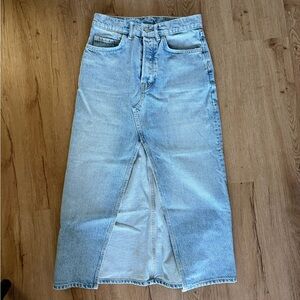 All Saints Light Blue Denim Skirt